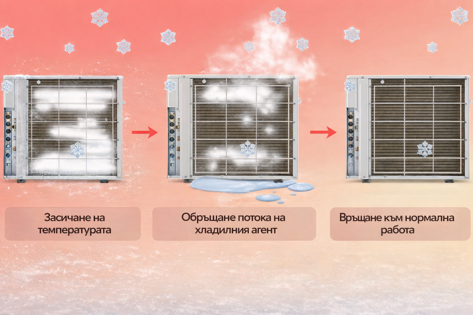 Как се извършва дефрост при климатиците