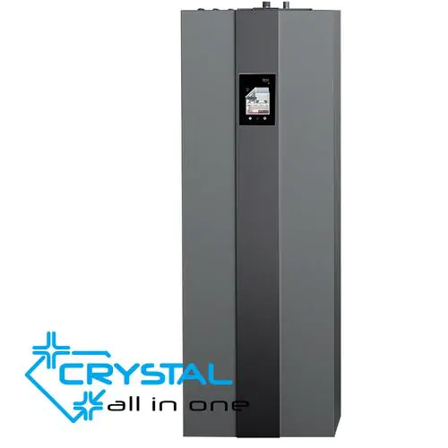Термопомпа въздух-вода Crystal Aqua Aura II 12S All  in one 250, Сплит, 12 kW, отопление, охлаждане и БГВ