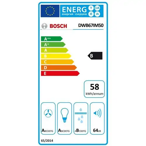 Стенен аспиратор Bosch DWB66DM50 , 60 см