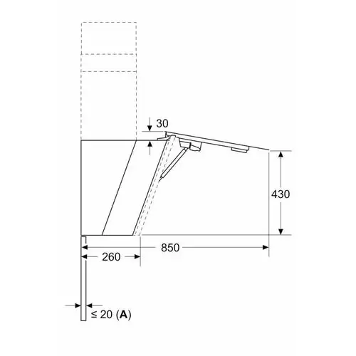 Стенен аспиратор Bosch DWK81AN60, 90 см