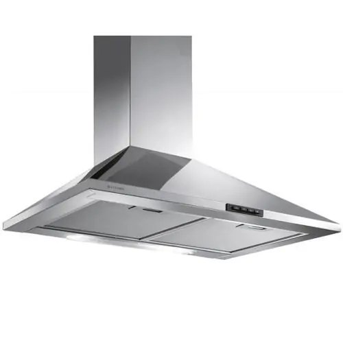 Абсорбатор квадратен въздухотвод тип камина - 60 см  Pyramis 60 NN1 SU 32L.  White/Inox