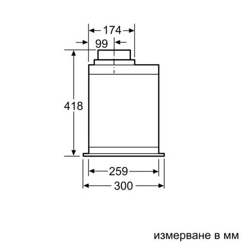 Аспиратор за пълно вграждане -  52 см Neff D55ML66N1