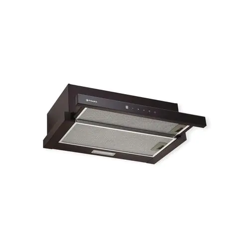 Телескопичен абсорбатор за вграждане - 60 см, Pyramis BLACK GLASS TOUCH