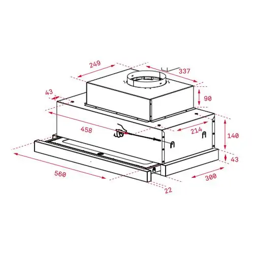 Телескопичен абсорбатор за вграждане Teka CNL 6610, 60 см,Инокс 