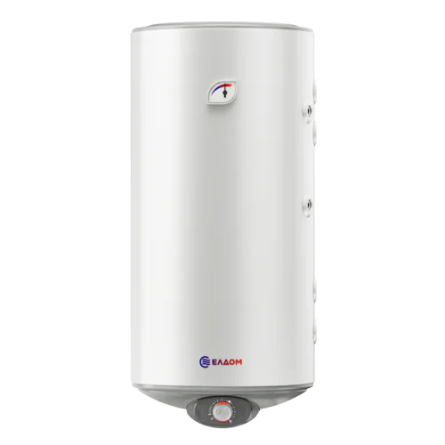 Вертикален бойлер Eldom Green Line  WVF10046FS21R , бял мат, 100 литра,3000 W, eнергиен клас B, емайлиран,две десни паралелни серпентини
