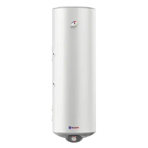 Вертикален бойлер Eldom Green Line WVF15046FS21L  , бял мат, 150 литра,3000 W, eнергиен клас B, емайлиран,с две паралелни леви серпентини