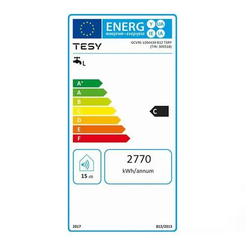 Бойлер TESY BiLight със серпентина GCV9S(L)1204430B12TSRP, 3000 W, 116 литра, Енергиен клас C