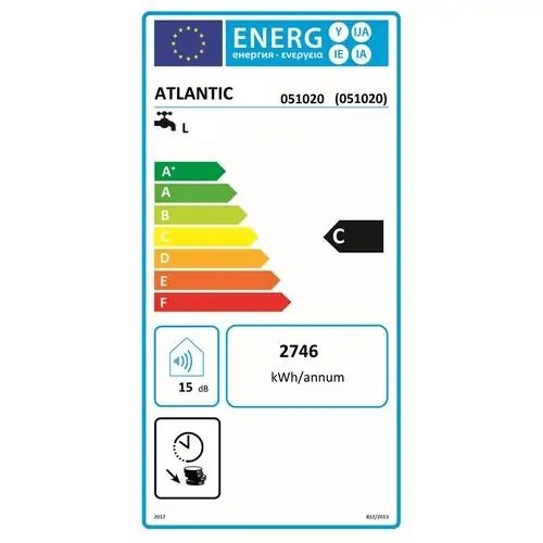 Бойлер Atlantic Steatite със сух керамичен нагревател ,051020, 2200 W, 200 л