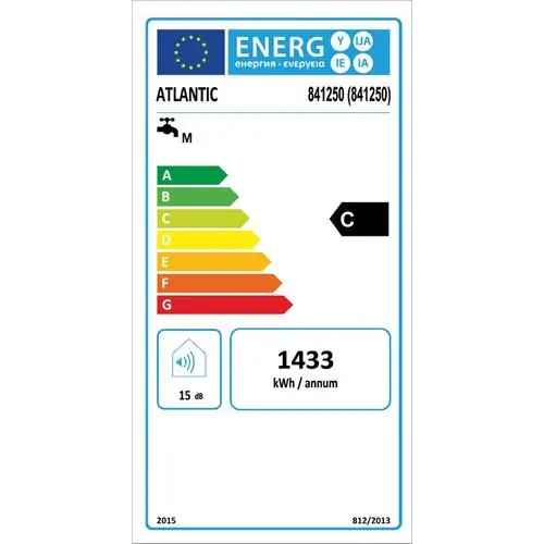 Мултипозиционен бойлер Atlantic Steatite Slim със сух керамичен нагревател, 841250, 2100 W, 50 л,изводи отляво