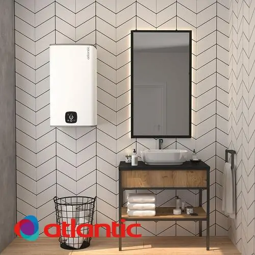 Бойлер Atlantic Cube Steatite Wi-Fi със сух керамичен нагревател, 854028, 2400 W, 75 л 