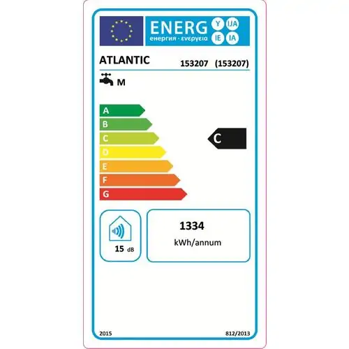 Бойлер Atlantic Zeneo със сух керамичен нагревател, 153207, 3000 W, 75 л