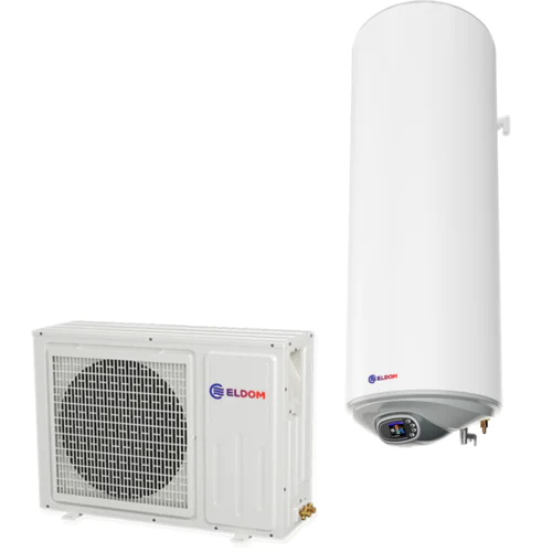 Термопомпен бойлер Eldom HPWH150S  ,150 л, соларна серпентина,емайлиран