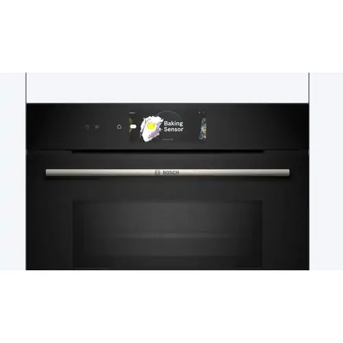 Компактна фурна за вграждане с микровълни Bosch CMG778NB1, 4D Hotair, 45 л., Пиролиза