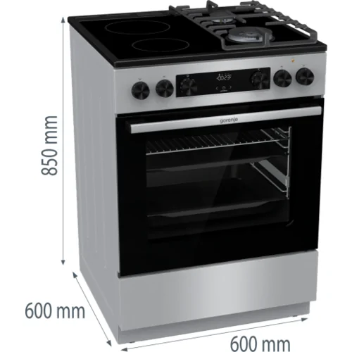 Комбинирана печка Gorenje GKC6C60XT, 60см