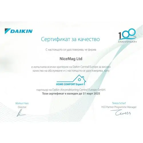 Хиперинверторен климатик Daikin FTXM20A/RXM20A Perfera W, 7 000 BTU, Клас А+++/А+++, 18 dB, Фреон R32