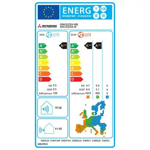 Хиперинверторен климатик Mitsubishi Heavy SRK35ZSX-WB /SRC 35 ZSX-W (Black & White) Diamond, 12 000 BTU, Клас A+++/A+++, 19 dB, Фреон R32