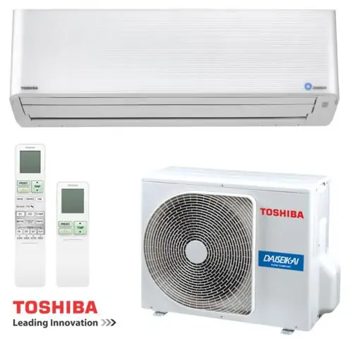 Хиперинверторен климатик Toshiba RAS-10PKVPG-E/RAS-10PAVPG-E, Super Daiseikai 9, 10 000 BTU, Клас А+++/А+++, 19 dB, Фреон R32