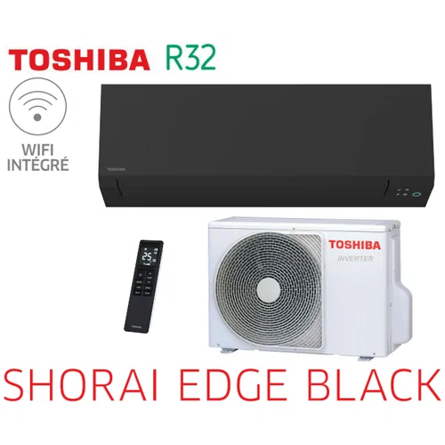 Хиперинверторен климатик Toshiba RAS-B10G3KVSGB-E/RAS-10J2AVSG-E1 Edge Black, 10 000 BTU, Клас А+++/A+++, 19 dB, Фреон R32