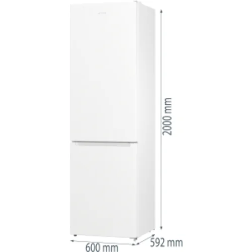 Хладилник с фризер Gorenje NRK6202EW4/ 331 л., NoFrost Plus 