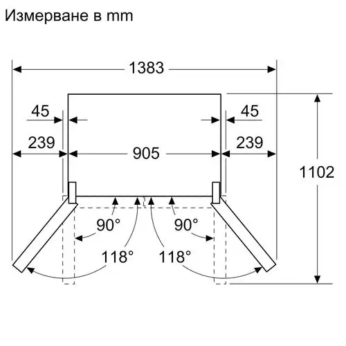 Хладилник Bosch KFD96APEA Side-by-Side, NoFrost, 574 л