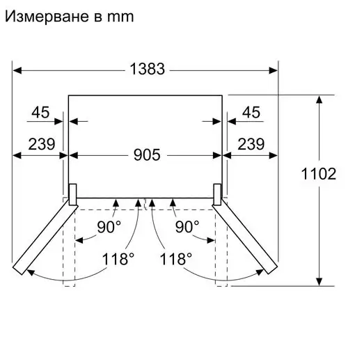 Хладилник Bosch KFI96AXEA Side-by-Side, NoFrost, 574 л