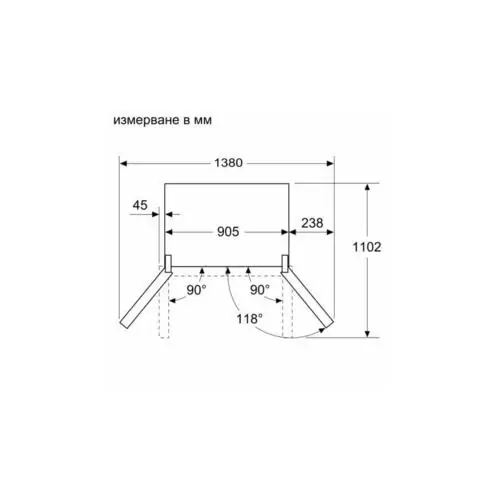 Хладилник Bosch KFN96VPEA,  Side-by-Side, NoFrost, 605 л