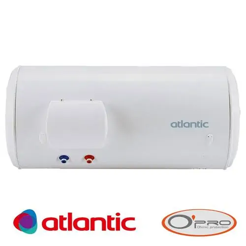 Хоризонтален бойлер Atlantic O’Pro Plus , 883058, 2200 W, 200 л ,ел.изводи отляво, водни връзки отдолу