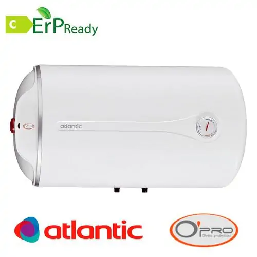 Хоризонтален бойлер Atlantic O’Pro Plus , 863054 , 1500 W, 100 л ,ел.изводи отляво, водни връзки отдолу