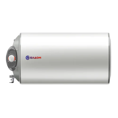 Хоризонтален бойлер Eldom WHF05039FL ,бял мат, 2000 W, 50 литра, енергиен клас C,емайлиран,изводи отляво
