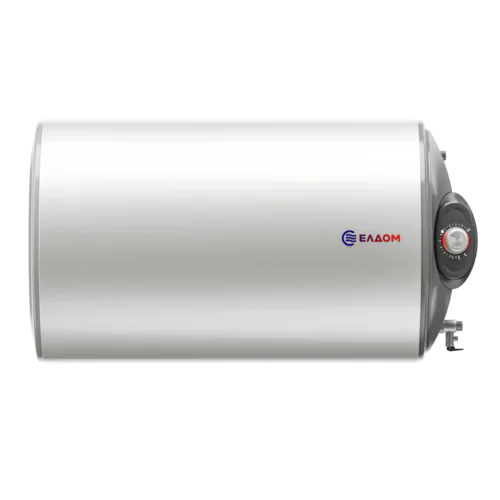 Хоризонтален бойлер Eldom WHF08046FR , бял мат , 3000 W, 80 литра, енергиен клас C,емайлиран,изводи отдясно