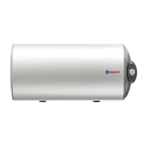 Хоризонтален бойлер Eldom WHF10046FBR ,бял мат ,3000 W, 100 литра, енергиен клас C,емайлиран,изводи отдясно,тръби отдолу