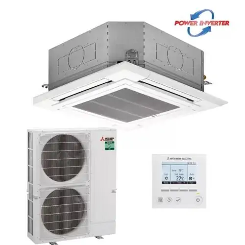 Касетъчен климатик Mitsubishi Electric PLA-M100EA/PUZ-ZM100VKA, Standard Inverter, 36 000 BTU, Клас A++/A+, 31 dB, Фреон R32