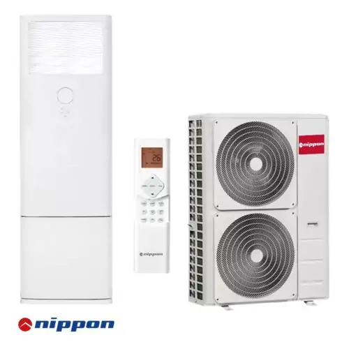 Колонен климатик Nippon NFGD-48HRFN8-Q / NOE30U-48HFN8-R, 3PH, 48 000 BTU, Клас А++/А+, 51.5 dB, Фреон R32 