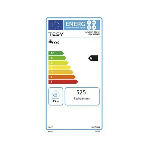 Малък бойлер за универсален монтаж TESY Compact 7 GCA 0715 G01 RC, 1500 W, 7 литра, Енергиен клас А