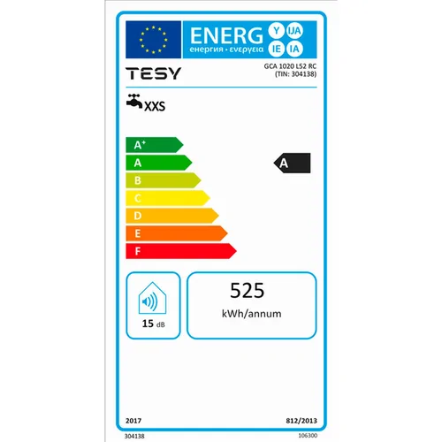 Малък бойлер за монтаж над мивка TESY Compact 10 GCA 1020 L52 RC, 2000 W, 10 литра, Енергиен клас А