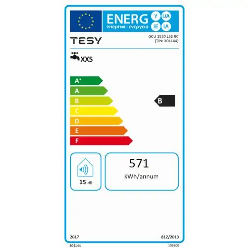 Малък бойлер за монтаж под мивка TESY Compact 15 GCU 1520 L52 RC, 2000 W, 15 литра, Енергиен клас B