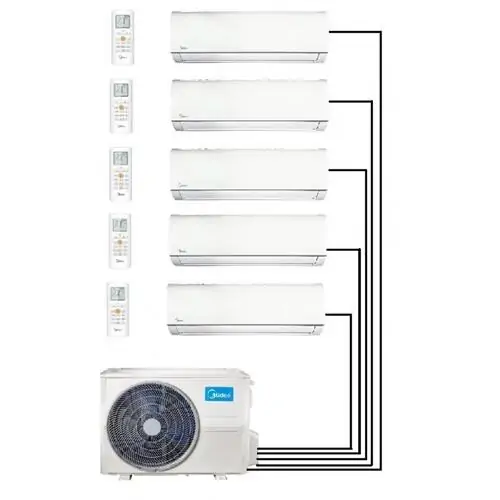 Външно тяло мултисплит Midea M5O-42FN8-Q, 42 000 BTU, Клас А++/А, 58 dB, Фреон R32