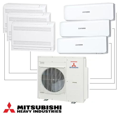 Външно тяло мултисплит Mitsubishi Heavy SCM125ZM-S, 48 000 BTU, Клас А/A, 57 dB, Фреон R410A