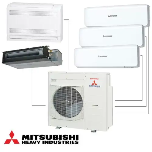 Външно тяло мултисплит Mitsubishi Heavy SCM100ZS-W, 36 000 BTU, Клас А++/A+, 54 dB Фреон R32