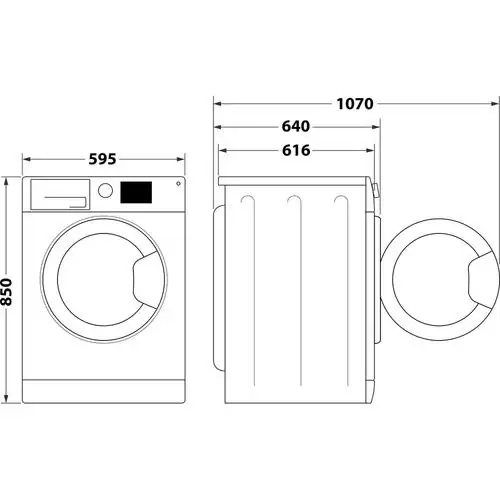 Перална машина Hotpoint AQ104D497SD EU/B N 10 кг, 1400 обр./мин.