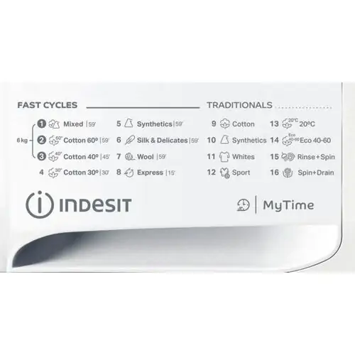 Перална машина с предно зареждане INDESIT MTWSA 61252 W EE , 6 кг, 1200 обр./мин