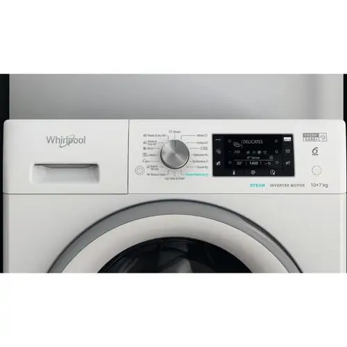 Комбинирана перална със сушилня Whirlpool FFWDD 1076258 SV EE , 10/7 кг, 1600 об./мин