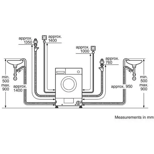 Пералня със сушилня за вграждане Bosch WKD28543EU, 7/4 кг, 1400 обр/мин.