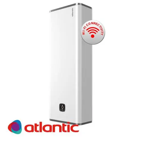 Ултра тънък мултипозиционен бойлер Atlantic Vertigo Steatite Wi-Fi 80 ,841278 , 1000/2250 W, 65 л, два водосъдържателя