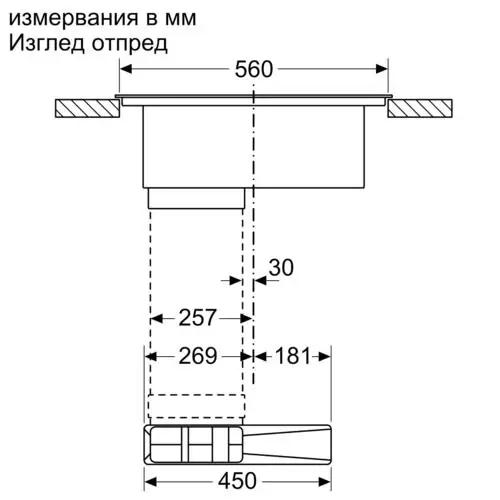 Индукционен плот с вградена вентилация 70 см Bosch PVQ731F15E