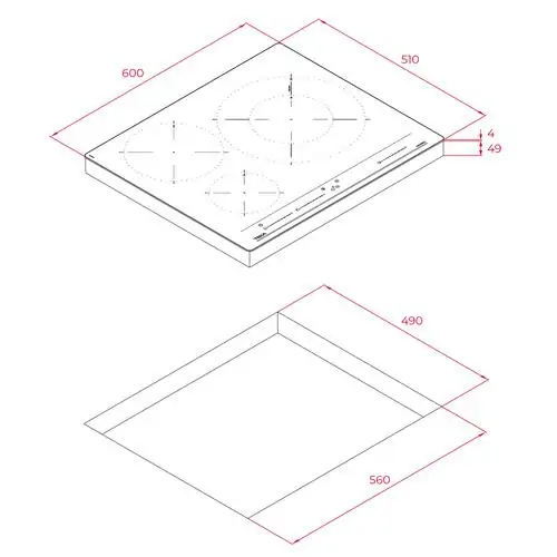 Индукционен плот за вграждане Teka TOTAL  IZC 63320 с 3 зони ,60см