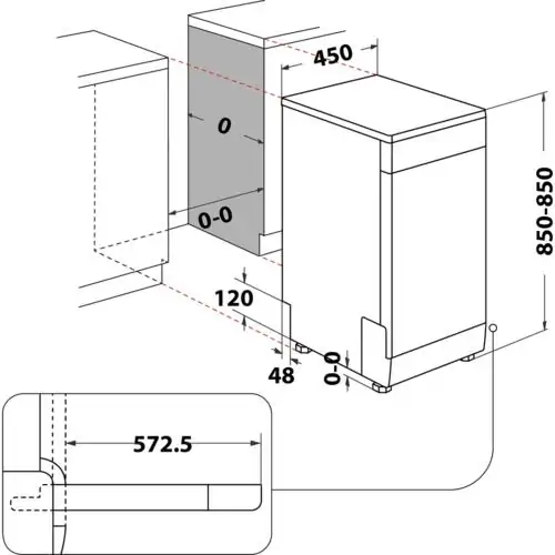 Съдомиялна машина Hotpoint HSFO 3T235 WC X , 45 см