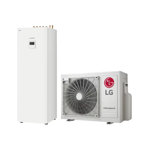 Термопомпа въздух-вода LG Therma V HN0613T.NK0 / HU061MR.U20, Сплит с вграден бойлер, 6.00 kW, отопление, охлаждане и БГВ