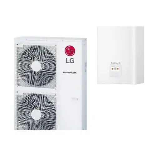 Термопомпа въздух-вода LG Therma V HN1600MC.NK1/HU123MRB.U30, Сплит, 12 kW, отопление, охлаждане и БГВ