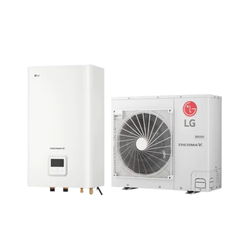 Tермопомпа въздух-вода LG Therma V  HN091MR.NK5/ HU071MR.U44, Сплит, 7 kW, отопление, охлаждане и БГВ